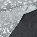 Komplet obrus z bieżnikiem stalowo, srebrny 140x220/33x220 cm ANITA 6 zdobiony subtelnym wzorem liści