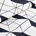 Narzuta naturalno, czarna 220x240 cm z nadrukiem geometrycznym pikowana techniką hot press GEO 1 DESIGN 91 Eurofirany