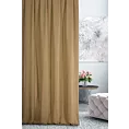Zasłona szyta na flexach DORA - HIT ciemnobeżowa z miękkiej tkaniny o welurowej strukturze