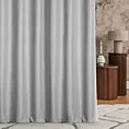 Zasłona szyta na flexach popielato jasnopopielata z dwustronnej tkaniny zaciemniającej 100% blackout, o strukturze weluru