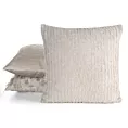 Poszewka na poduszkę 45x45 cm z szyfonowej tkaniny zdobiona moherową nicią biała SELMA EVA MINGE Eurofirany