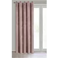 Zasłona pudrowo różowa z ekskluzywnego matowego welwetu 140x250 cm przelotka VILLA Eurofirany
