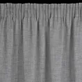 Zasłona popielata w stylu eko o płóciennym splocie 140x270 cm taśma JULA Eurofirany