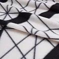 Koc  150x200 cm beżowo, czarny z nadrukiem geometrycznym GEO 1 DESIGN 91 Eurofirany