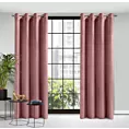 Zasłona ciemnoróżowa z tkaniny welwetowej 140x250 cm przelotka ROSA Design 91 Eurofirany