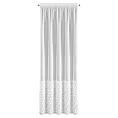 Firana z siateczki biała zdobiona pasem aplikacji róż 3D 140x270 cm taśma ROSES Eva Minge Eurofirany