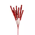 Czerwona gałązka dekoracyjna z kuleczkami na choinkę stroik  20 cm Eurofirany
