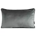 Poduszka 30 x 50 cm welwetowa stalowa z kontrastującą lamówką GAJA 3 Eurofirany