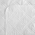 Narzuta welwetowa biała 220x240 cm pikowana metodą hot press wzór geometryczny LUIZ 8 DESIGN 91 Eurofirany