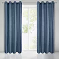 Zasłona granatowa z dodatkiem lśniącej nici z welwetu 140x270 cm przelotka CLARISA Diva Line Eurofirany