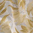 Zasłona naturalna w musztardowe liście 140x250 cm przelotka HARIET Eurofirany