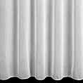Firana szyta na taśmie 8 cm biała z półprzeźroczystej tkaniny z efektem deszczyku, wykończona obciążnikiem