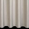 Zasłona szyta na taśmie fala kremowa z tkaniny welwetowej w pionowe prążki, wykończona obciążnikiem