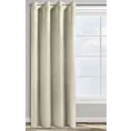 Zasłona beżowa z tkaniny welwetowej 140x250 cm przelotka ROSA Design 91 Eurofirany