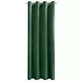 Komplet 2 szt. zasłon ciemnozielonych z welwetowej tkaniny 140x250 cm przelotki - DARLA Eurofirany