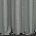 Zasłona szyta na flexach szara z miękkiej tkaniny o naturalnym splocie w stylu ekologicznym