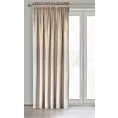 Zasłona beżowa z matowego welwetu 140x270 cm taśma MELANIE Eurofirany