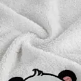 Ręcznik kąpielowy dziecięcy 70x140 cm bawełniany kolor biały z aplikacją w pandę 450 g/m2 BABY 73 Eurofirany
