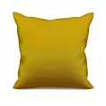 Poszewka szyta ADESSA żółta z miękkiej tkaniny o welurowej strukturze