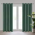 Zasłona ciemnozielona z gładkiej matowej tkaniny 140x250 cm przelotka ADARI Eurofirany