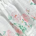 Zazdrostka biało, różowa z etaminy w stylu prowansalskim z koronką 150x30 cm tunel ASTEJA Eurofirany