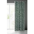 Zasłona oliwkowa z trójwymiarowym wzorem liści, welwetowa 140x250 cm przelotka LIVIA Eurofirany