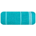 Ręcznik do rąk 30x50 cm bawełniany kolor turkusowy ze stębnowaną bordiurą 500 g/m2 MIRA Eurofirany