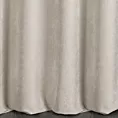 Zasłona szyta na przelotkach platynowa z tkaniny o szenilowej strukturze