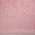 Ręcznik do rąk 30x50 cm bawełniany kolor różowy z koronkową bordiurą 500 g/m2 EMI Eurofirany