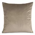 Poszewka na poduszkę 45x45 cm welwetowa o delikatnym połysku gładka ciemnobeżowa GAJA 1 Eurofirany