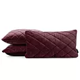 Poduszka 30 x 50 cm bordowa pikowana we wzór karo z ozdobną wypustką na brzegach VELVET 29 Eurofirany