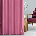 Zasłona szyta na taśmie 5 cm różowa z gładkiej zaciemniającej tkaniny typu dimout