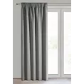Zasłona szara zaciemniająca gładka półmatowa 135x270 cm taśma LOGAN Eurofirany