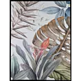 Obraz nadruk na płótnie egzotyczne liście z akcentami złota i srebra