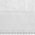 Ręcznik do rąk 30x50 cm bawełniany kolor biały z koronkową bordiurą 500 g/m2 EMI Eurofirany