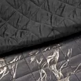 Narzuta welwetowa stalowo, złota 170x210 cm z welwetu zdobiona wzorem marmuru LUIZ 6 DESIGN 91 Eurofirany
