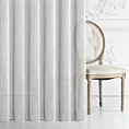 Tkanina firanowa z efektem deszczyku z pionowymi prążkami, wykończona obciążnikiem Eurofirany