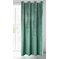 Zasłona zielono, srebrna z tkaniny welwetowej 140x250 cm przelotka MOLY Design 91