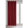 Zasłona ciemnobordowa z ekskluzywnego matowego welwetu 140x250 cm przelotka VILLA Eurofirany
