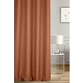 Zasłona szyta na taśmie fala ruda z tkaniny o naturalnym splocie w stylu eko