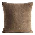 Poszewka na poduszkę 60x60 cm beżowa z miękkiej futrzanej tkaniny NINA Eurofirany