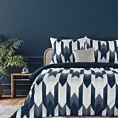 Pościel 160x200 cm bawełniana kolor biały, granatowy z nowoczesnym wzorem PALERMO 4 Terra Collection Eurofirany