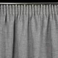 Zasłona popielata w stylu eko o płóciennym splocie 140x270 cm taśma JULA Eurofirany