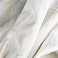 Firana biało, szampańska zdobiona przecieranym nadrukiem 140x270 cm taśma ILARIA Eurofirany