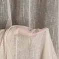 Firana szyta na taśmie 8 cm beżowa z tkaniny o naturalnym splocie z widocznym efektem deszczyku, wykończona obciążnikiem