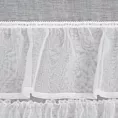 Firana biała z etaminy zdobiona falbanami 140x250 cm przelotka SAMI Eurofirany