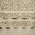 Ręcznik do rąk 30x50 cm bawełniany kolor beżowy z ozdobnym stebnowaniem 500 g/m2 POLA Eurofirany