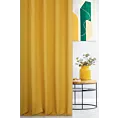 Zasłona szyta na taśmie fala musztardowa z miękkiej tkaniny z efektem melanżu