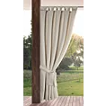Zasłona biała z wodoodpornej tkaniny idealna do ogrodu i na taras 155x240 cm szelki/rzep GARDEN Eurofirany