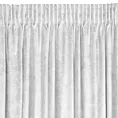 Zasłona biało, srebrna welwetowa z przecieranym błyszczącym nadrukiem 135x270 cm taśma - AVENA Eurofirany
